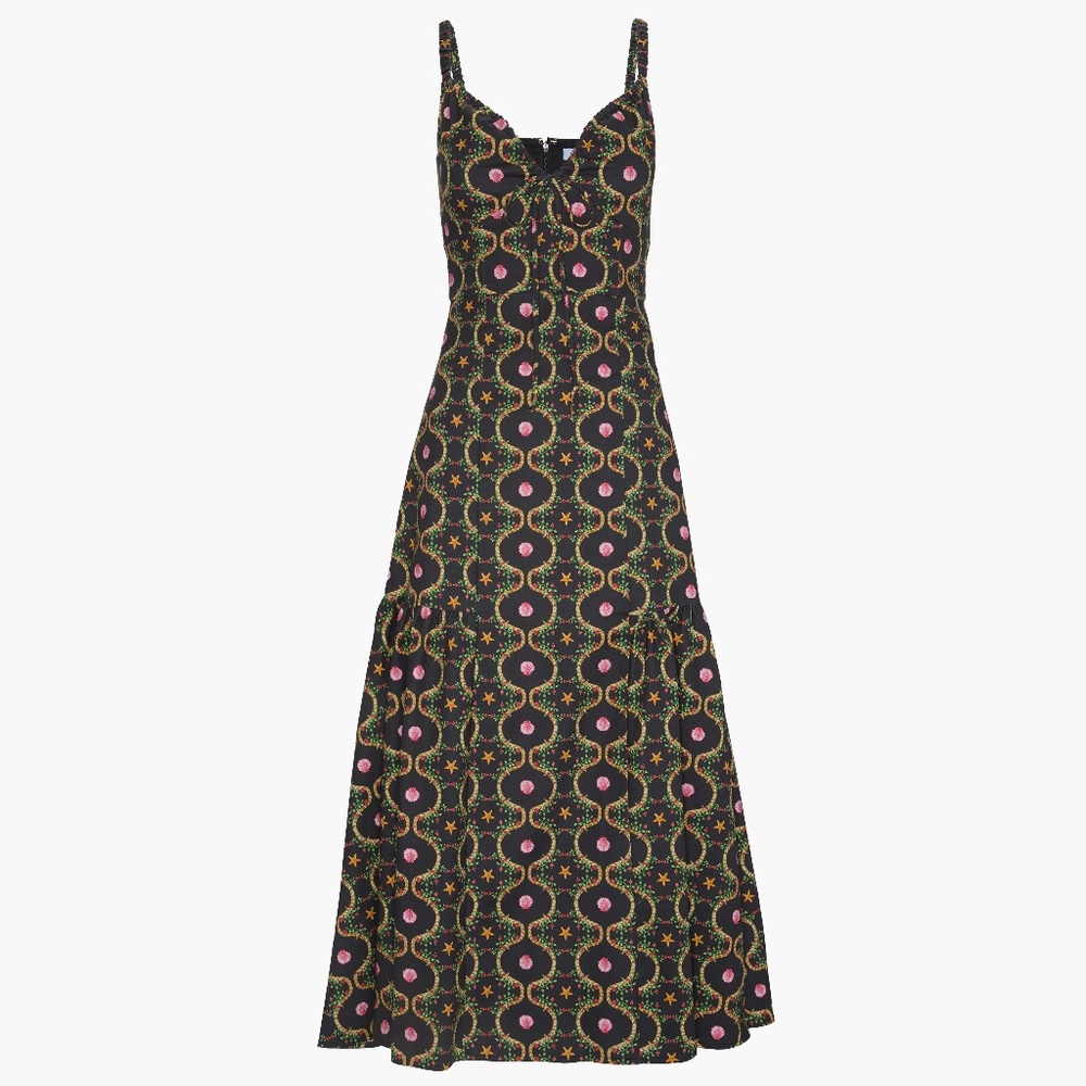 Hill House Home The Lillie Dress - Black Cisco Trellis Size XXSBlack Cisco Trell